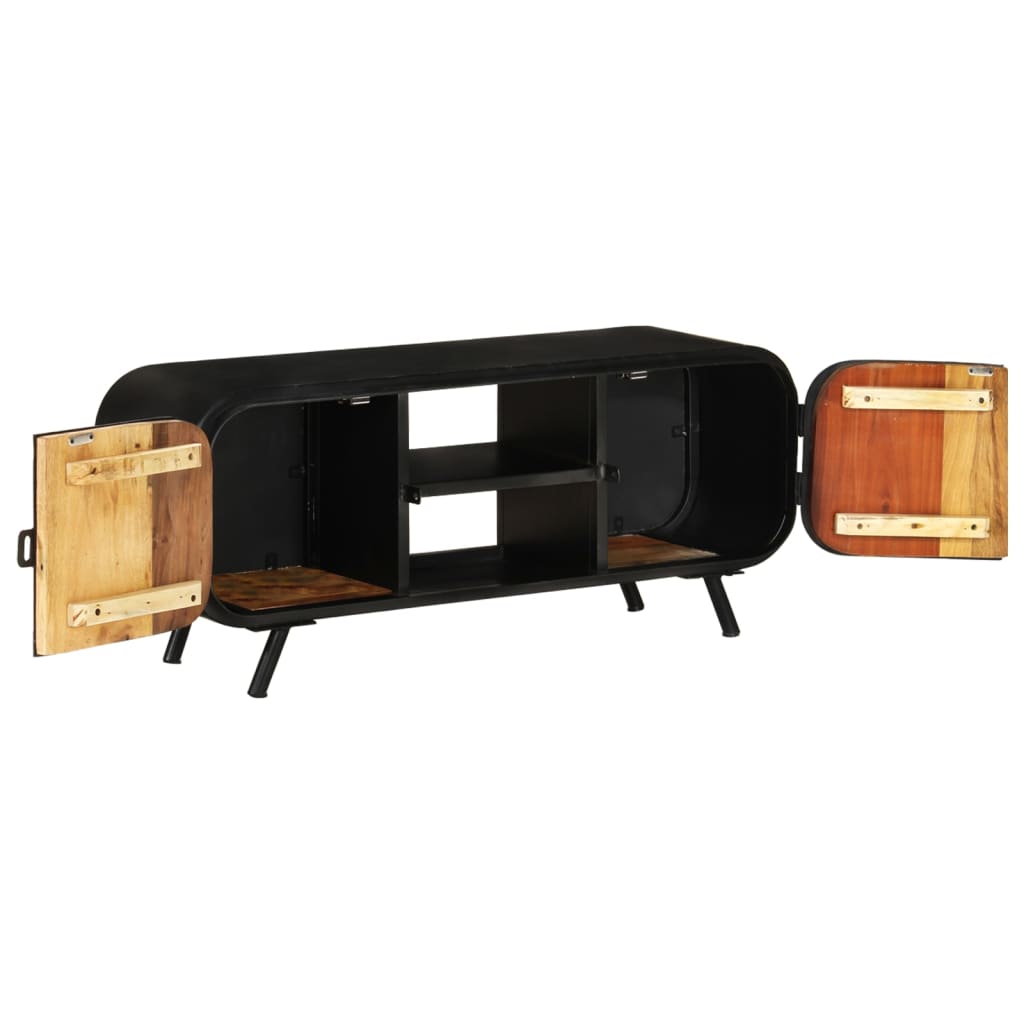 Móvel de TV 110x30x45 cm madeira recuperada maciça