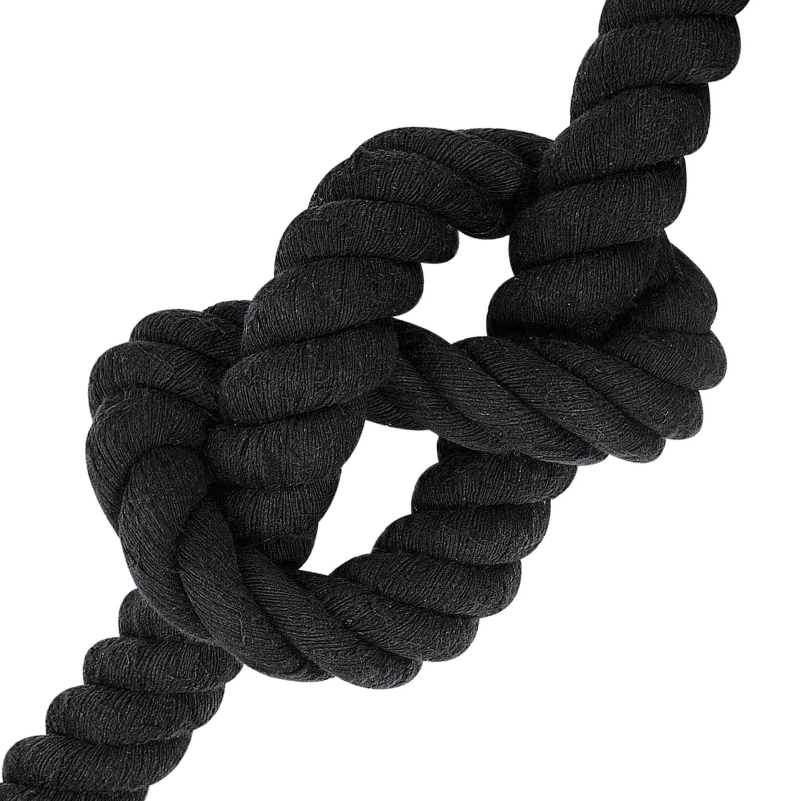 Corda de algodão 50 mm 10 m preto 100% algodão