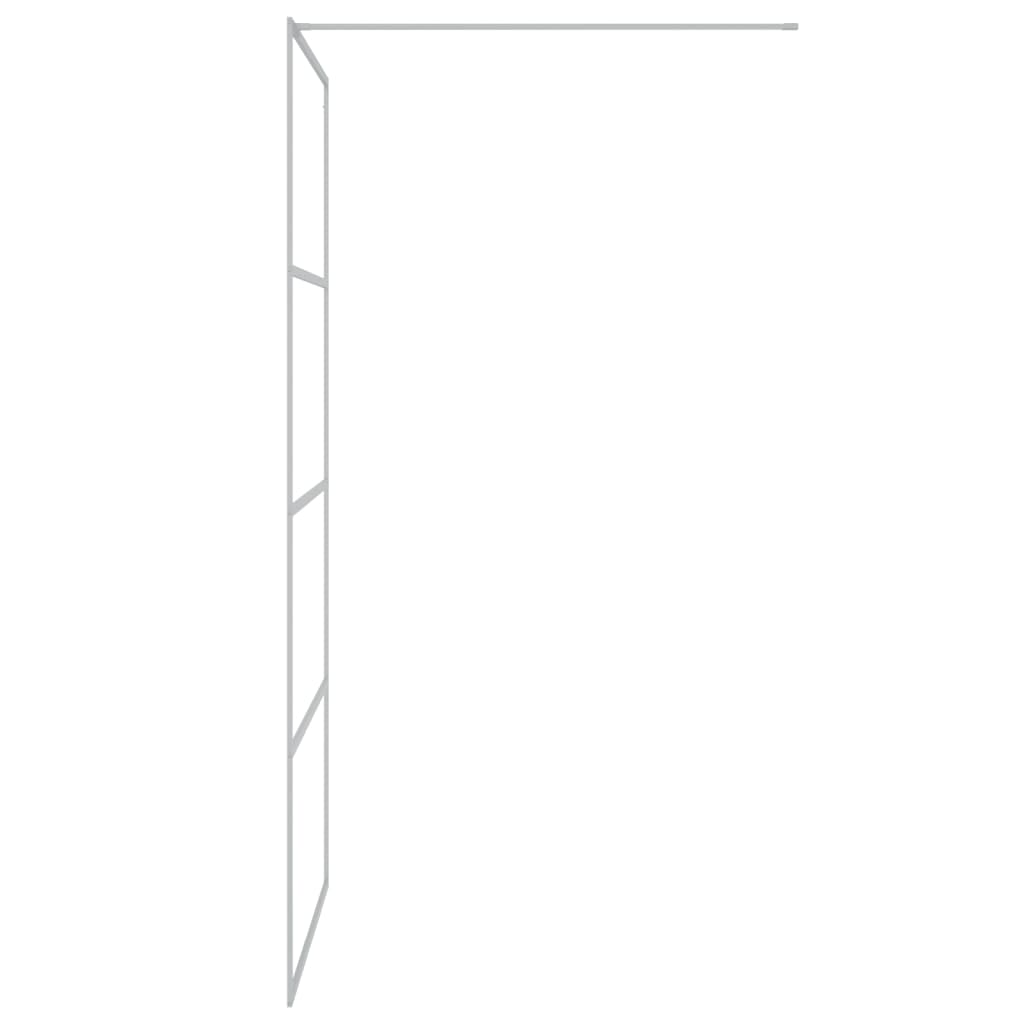 Divisória de chuveiro prateado 100x195cm vidro esg transparente