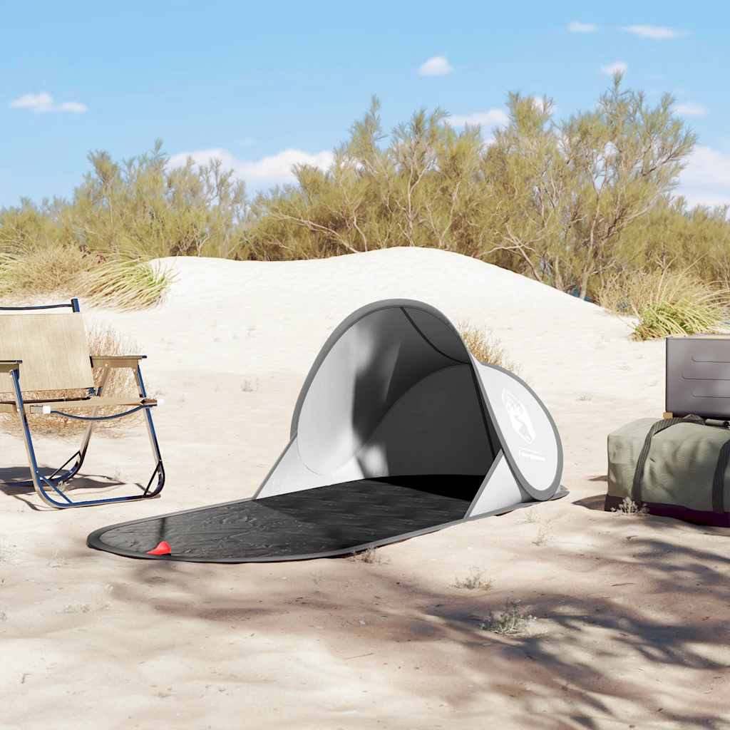 Tenda de praia pop-up impermeável cinzento
