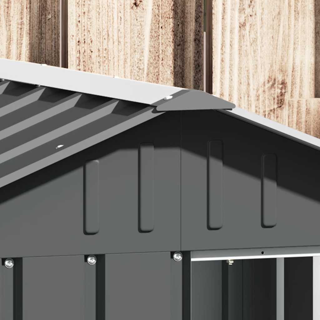 Casota para cães 116,5x103x81,5 cm aço galvanizado antracite