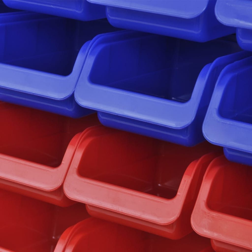 Organizador ferramentas montado na parede, 2 pçs, vermelho & azul