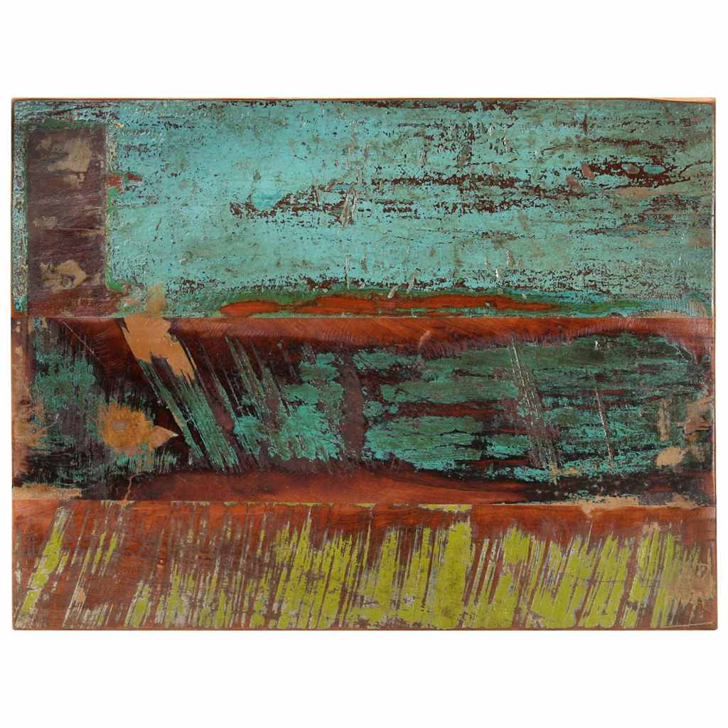 Tampo mesa retangular 60x80cm 25-27mm madeira recuper. maciça