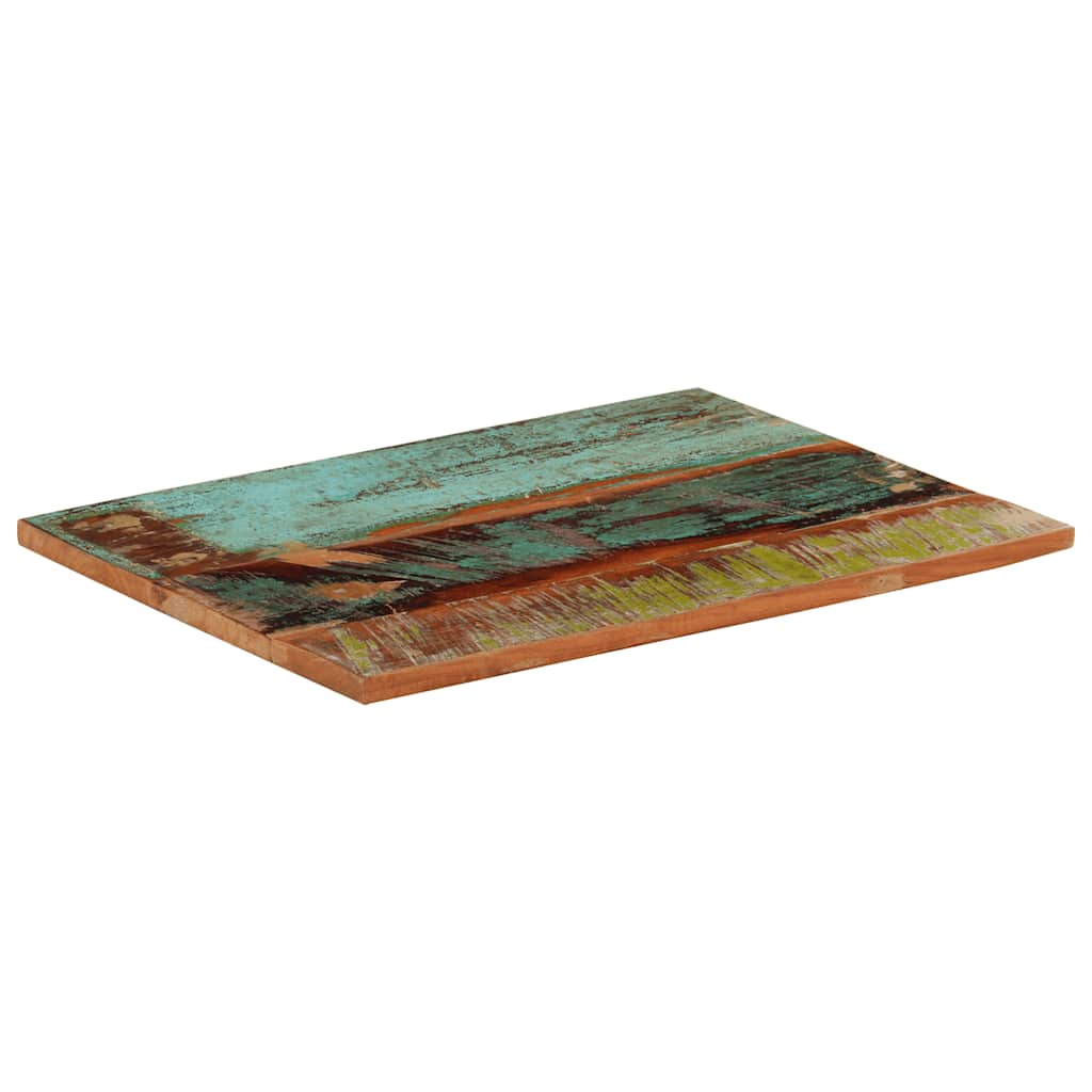 Tampo mesa retangular 60x80cm 25-27mm madeira recuper. maciça