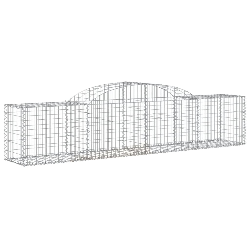 Cestos gabião arqueados 15pcs 300x50x60/80 cm ferro galvanizado