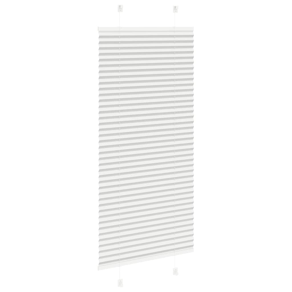 Cinzento luz plissada cega 55x150 cm largura tecido 54,4 cm