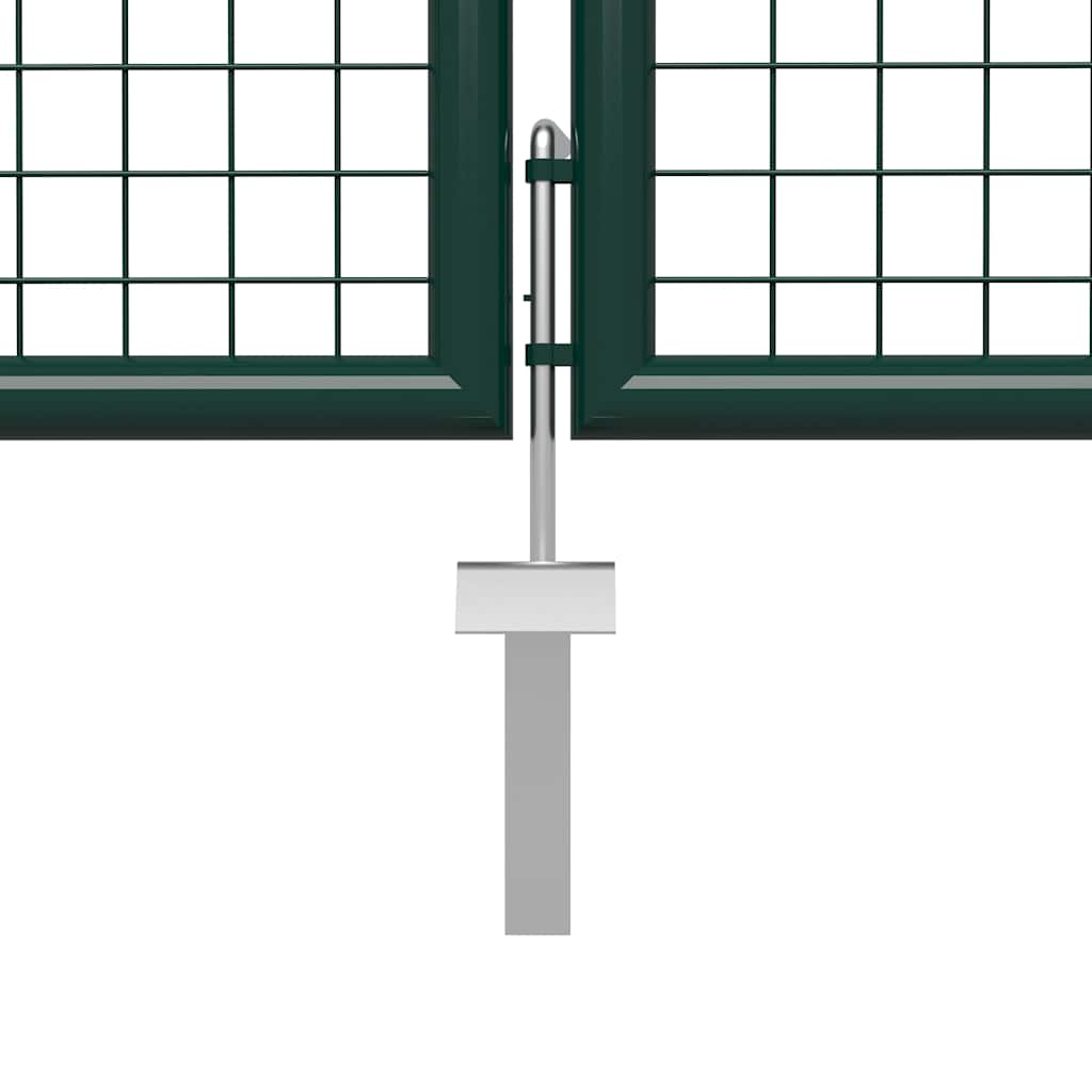 Portão de jardim em aço 500x100 cm verde
