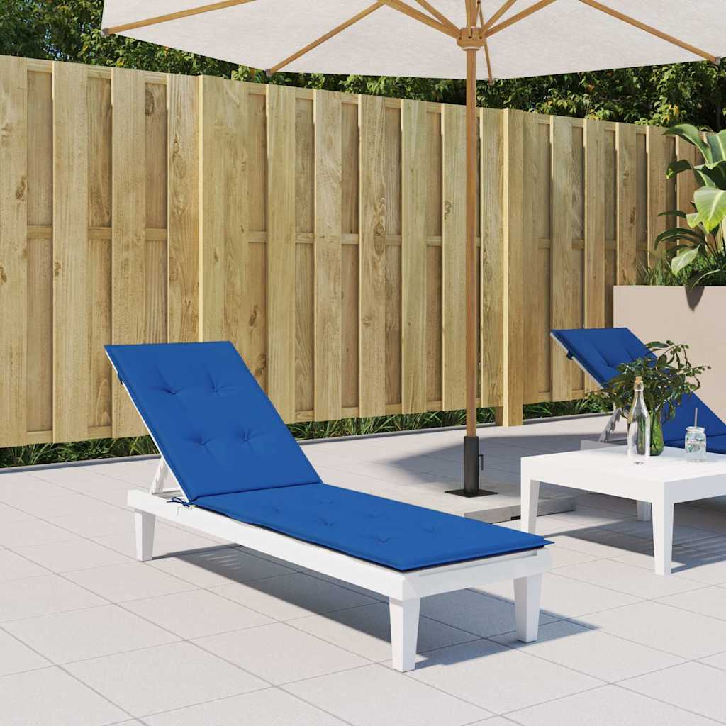 Almofadão para cadeira de terraço (75+105)x50x4 cm azul real