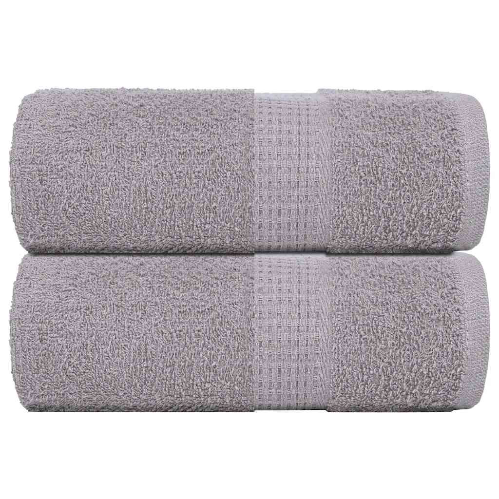 Toalhas de rosto frogn 2 peças cinza 30x30 cm 360 g/m²