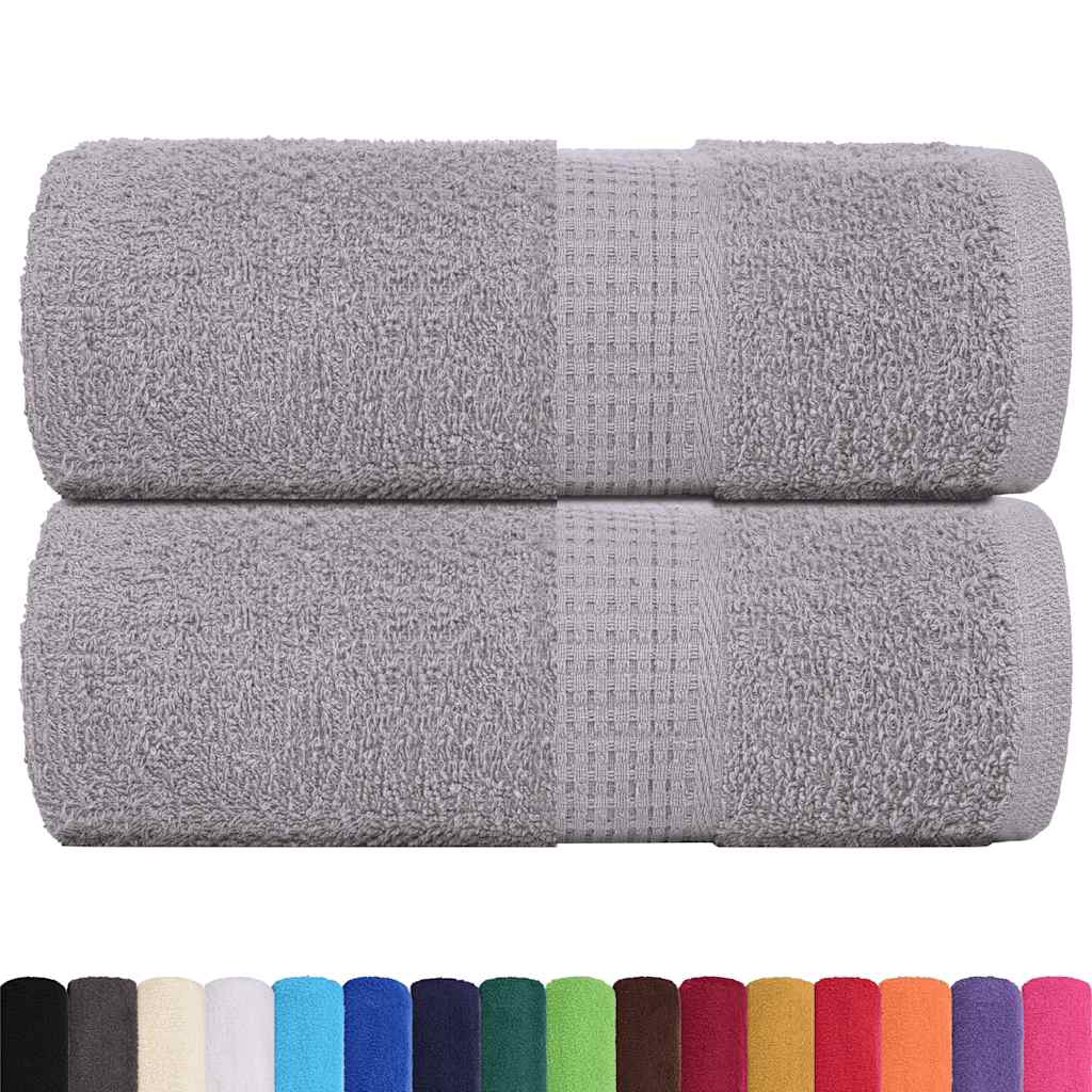 Toalhas de rosto frogn 2 peças cinza 30x30 cm 360 g/m²