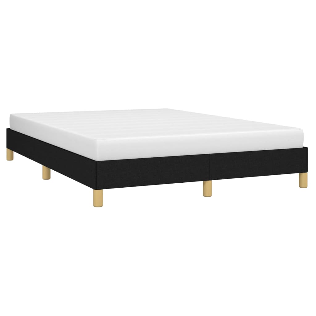 Estrutura de cama sem colchão 160x200 cm tecido preto