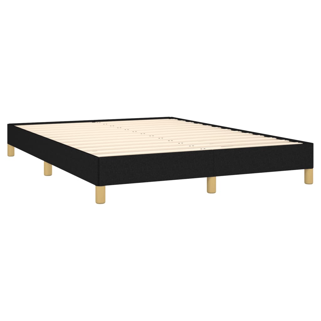 Estrutura de cama sem colchão 160x200 cm tecido preto