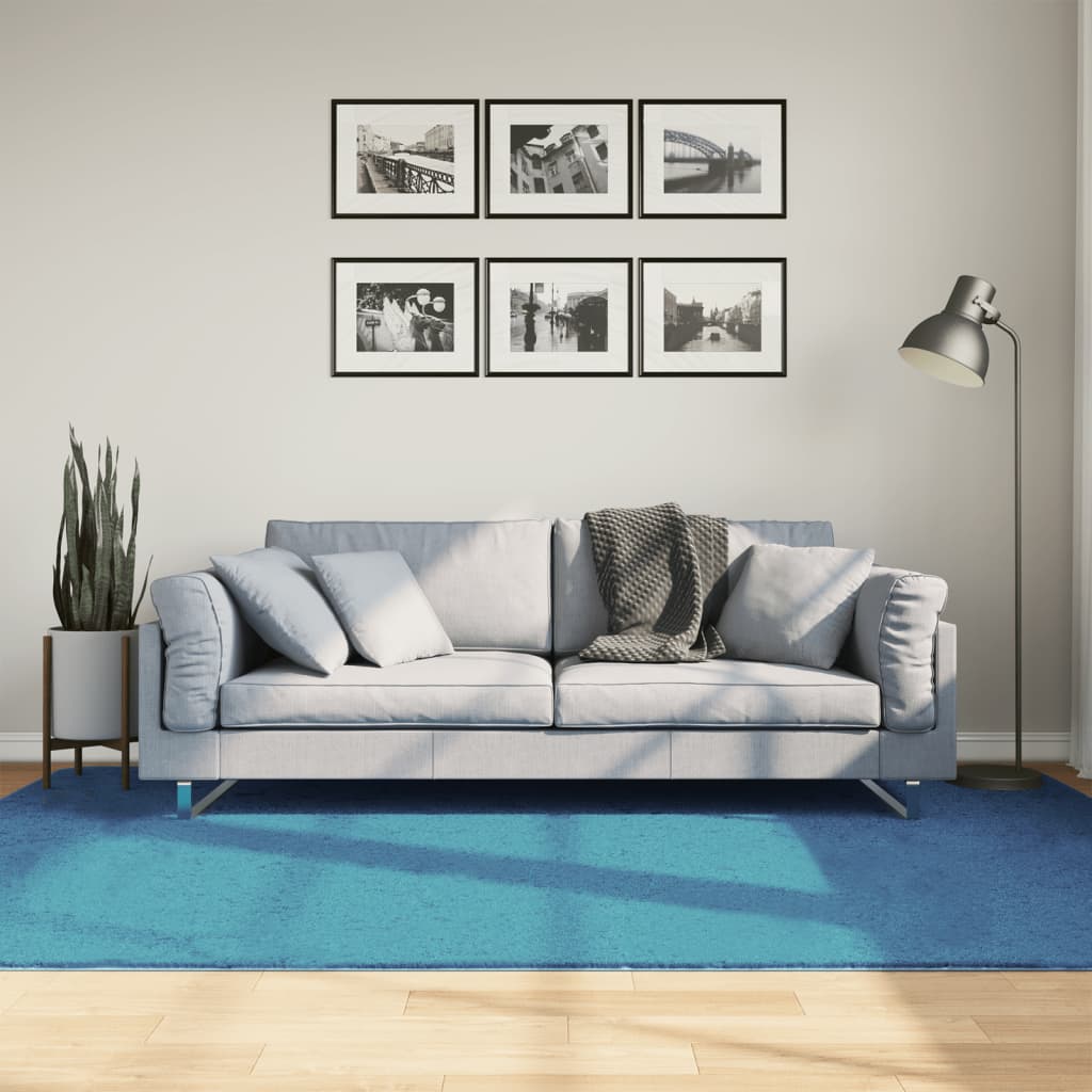 Tapete de pelo curto oviedo 160x230 cm turquesa