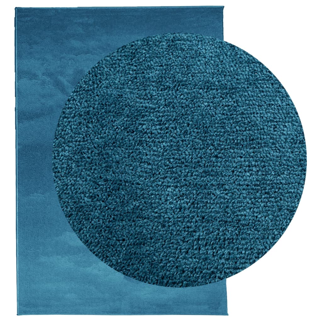 Tapete de pelo curto oviedo 160x230 cm turquesa