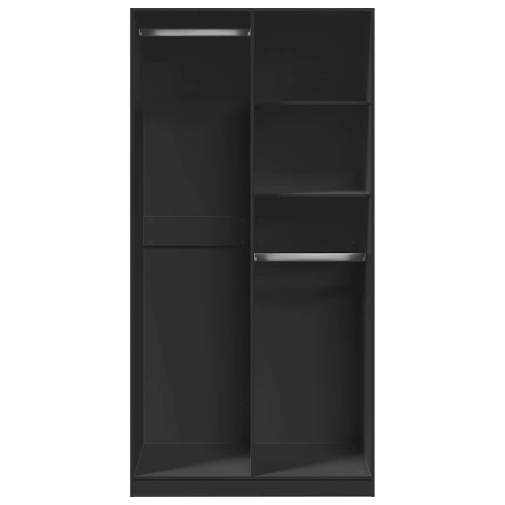 Roupeiro 100x50x200 cm contraplacado preto