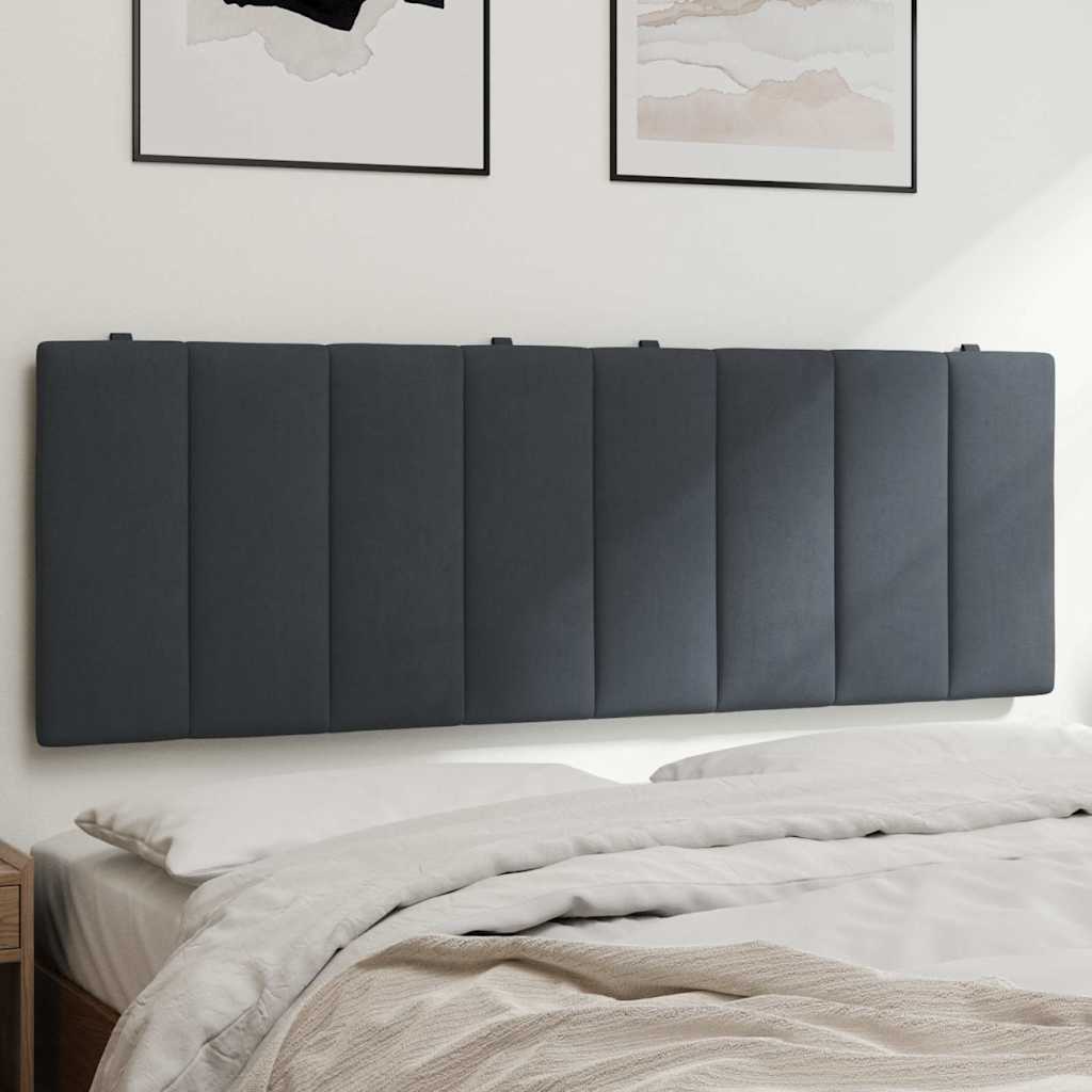 Almofadão de cabeceira hanko 120 cm veludo cinzento-escuro