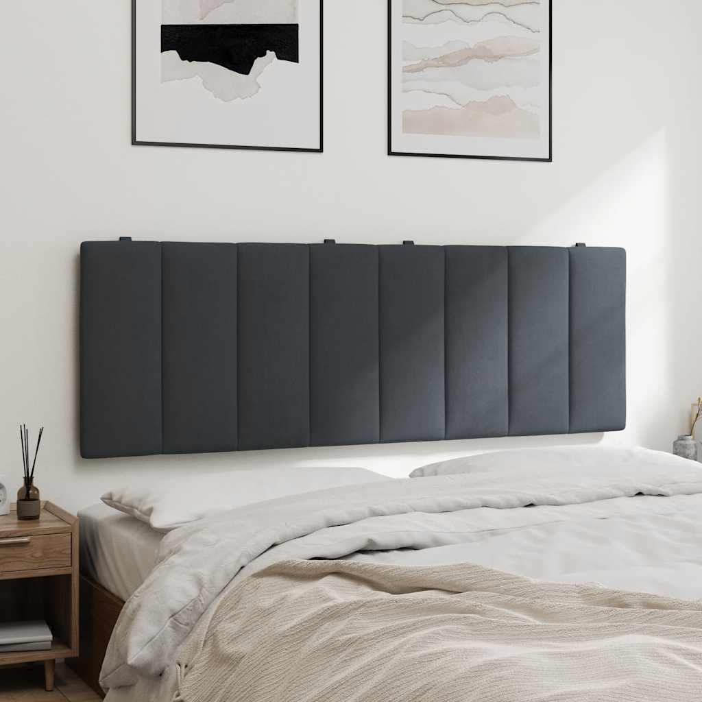 Almofadão de cabeceira hanko 120 cm veludo cinzento-escuro