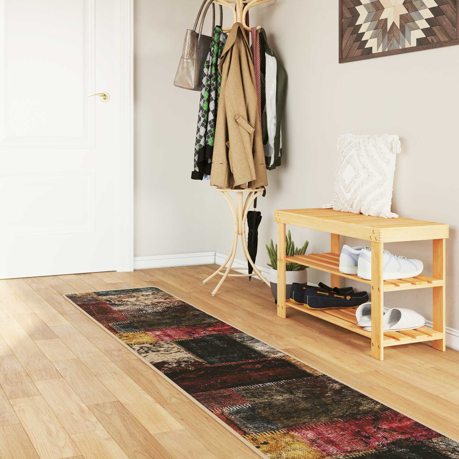 Passadeira marsa multicolor 50 x 400 cm poliéster e PVC