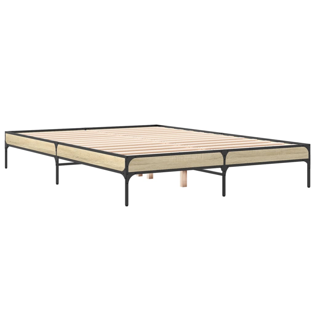 Estrutura de cama 160x200 cm derivados madeira/metal