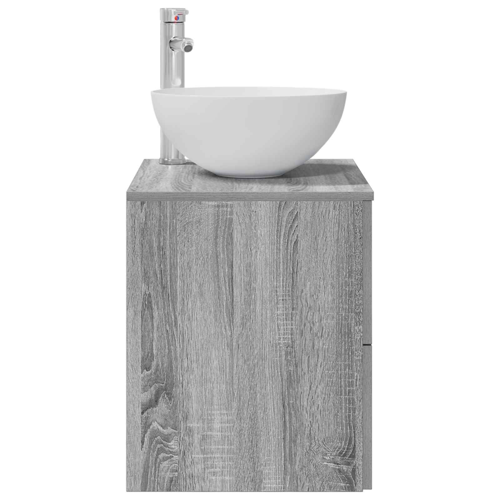 Vaidade com pia suspensa sonoma cinzento 49,5 x 41 x 64,5 cm
