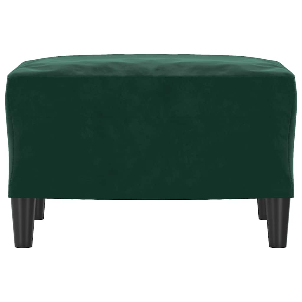 Apoio de pés 60x50x41 cm veludo verde-escuro