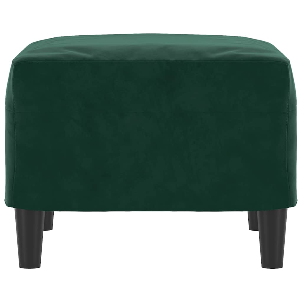 Apoio de pés 60x50x41 cm veludo verde-escuro