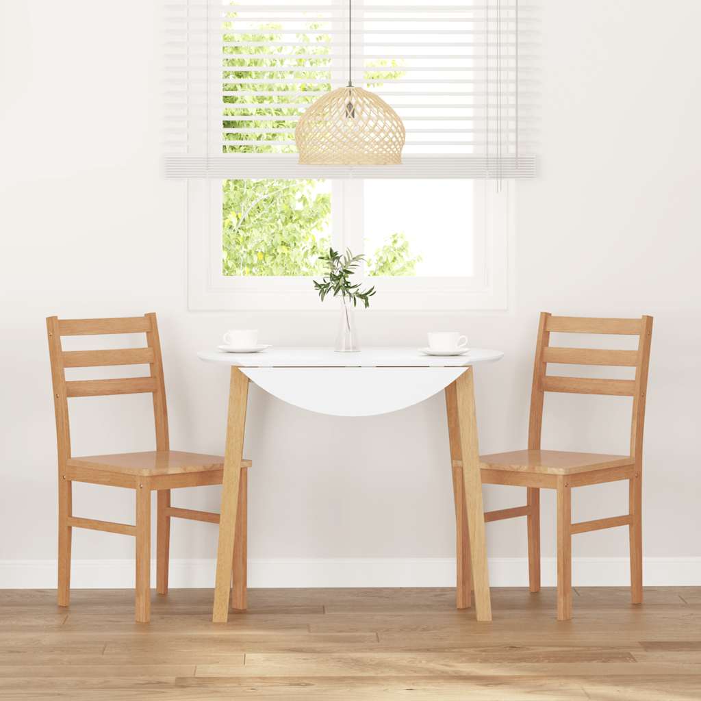 Cadeiras de jantar 2 pcs madeira de seringueira maciça