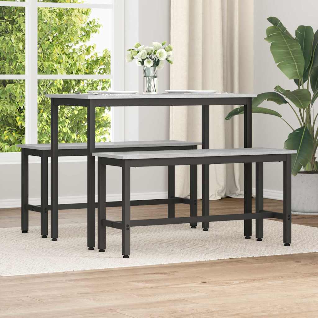 Banco de jantar cinza sonoma 100 x 32,5 x 48,5 cm