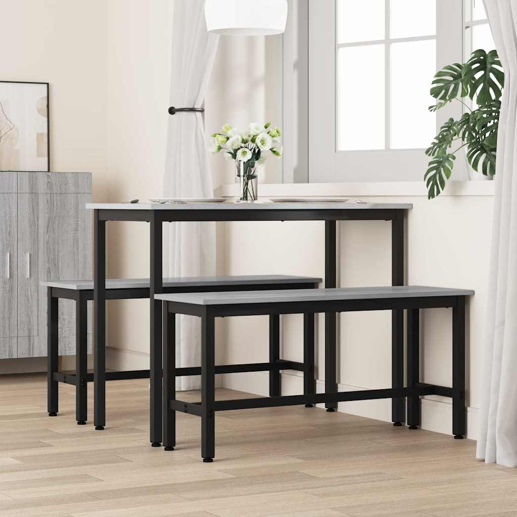 Banco de jantar cinza sonoma 100 x 32,5 x 48,5 cm