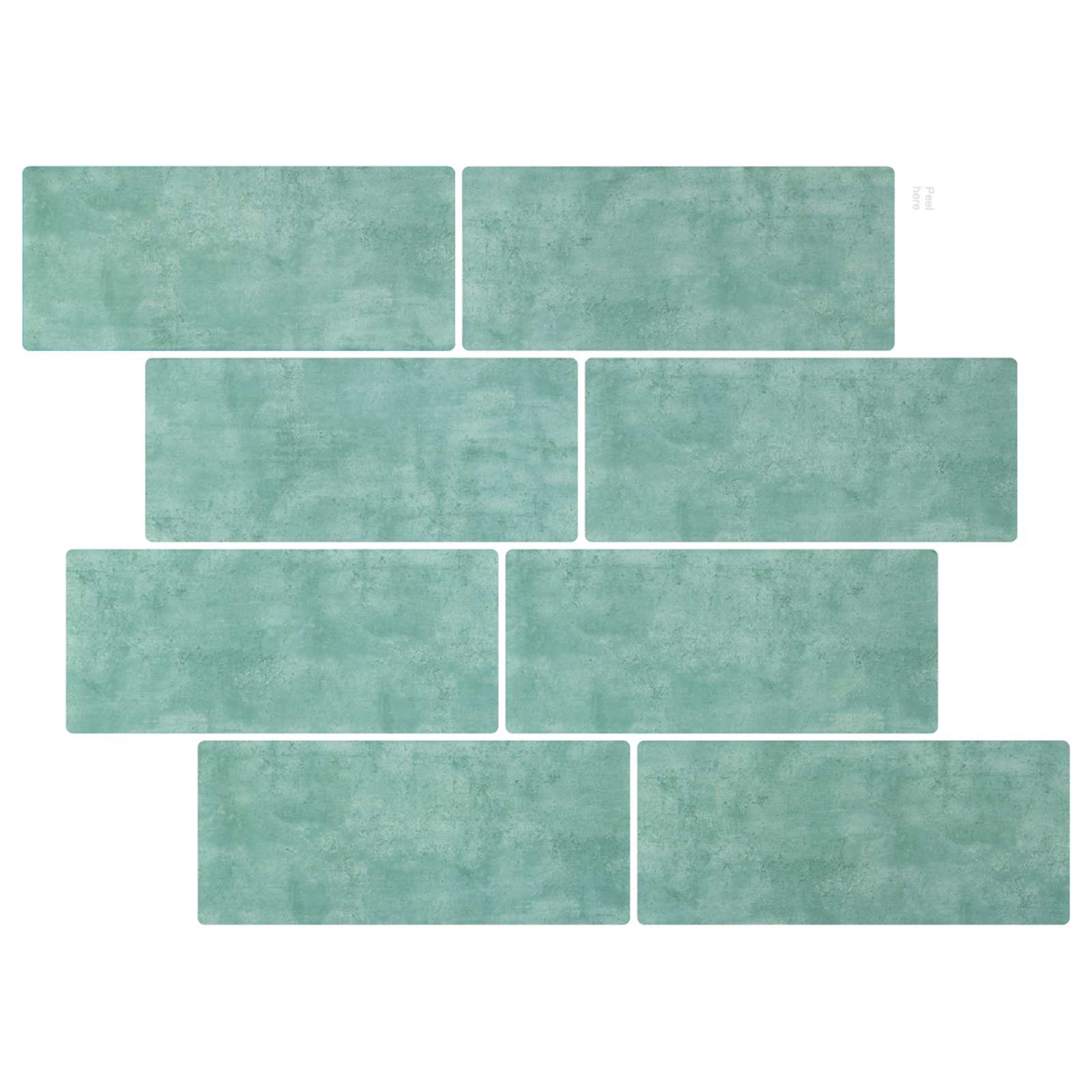 Azulejo subterrâneo 20 unid. cinza verde 29 x 21 cm