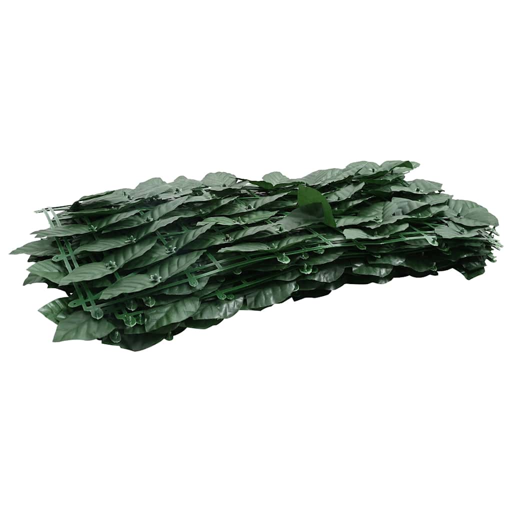 Tela de varanda com folhas verde-escuras 200x100 cm