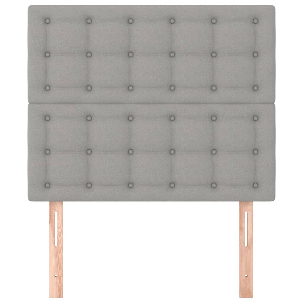 Cabeceira cinza claro 80x5x118/128 cm tecido