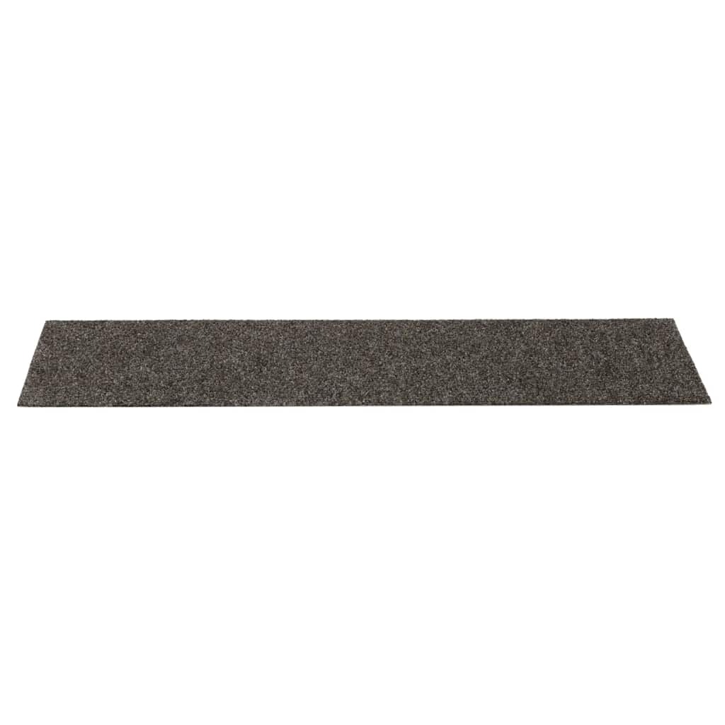 Tapetes de escada autoadesivos 15 peças 76x20 cm antracite retangulares