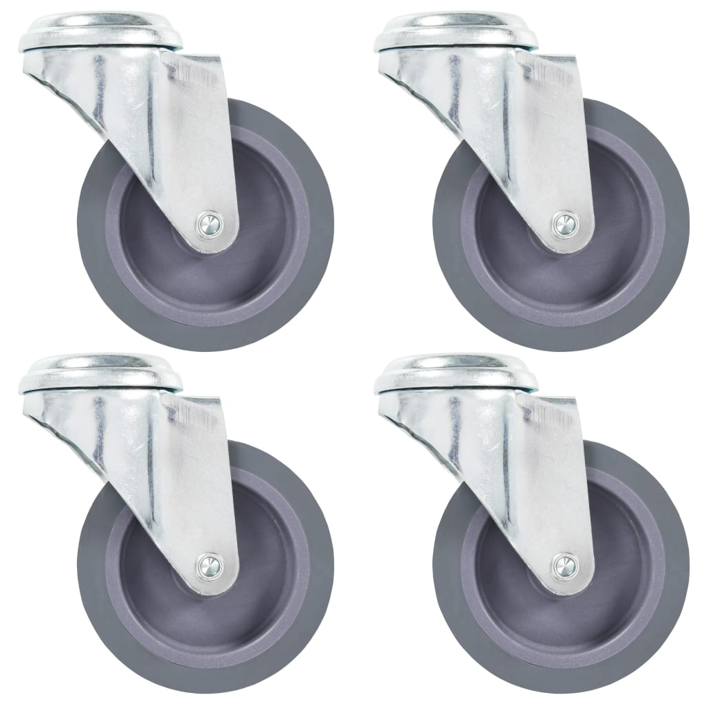 Rodas giratórias com furo 4 pcs 75 mm
