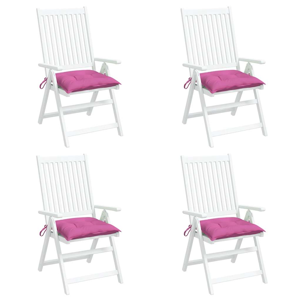 Almofadões de cadeira 4 pcs 50x50x7 cm tecido oxford rosa