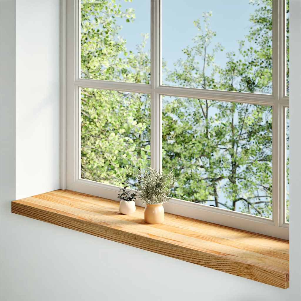 Soleiras da janela 2 pcs 100x25x2 cm carvalho castanho-claro