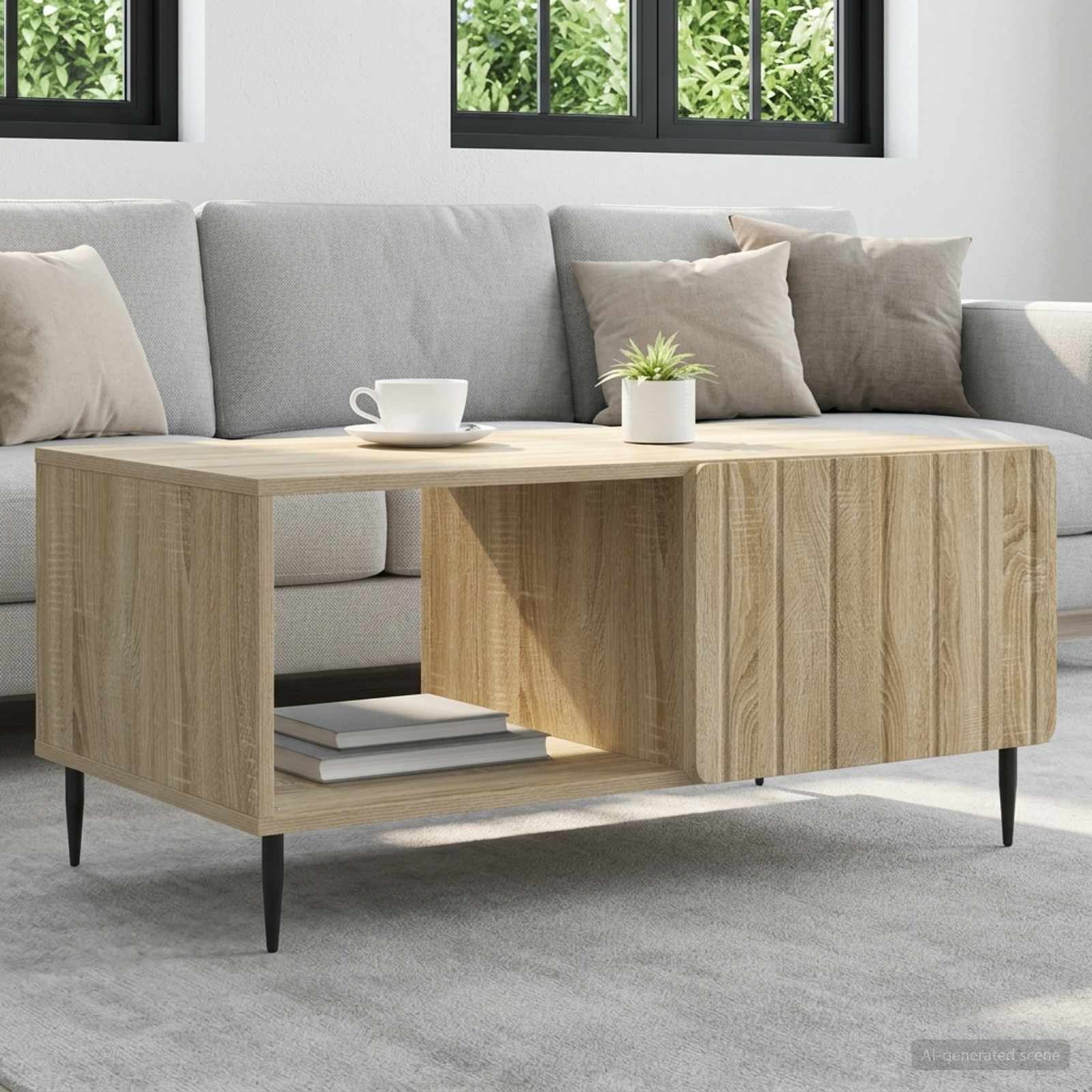 Mesa de centro carvalho sonoma 90 x 50 x 40 cm