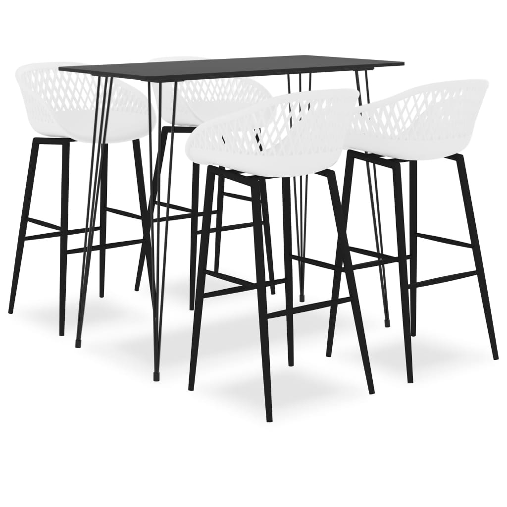 5 Pcs conjunto de bar preto e branco