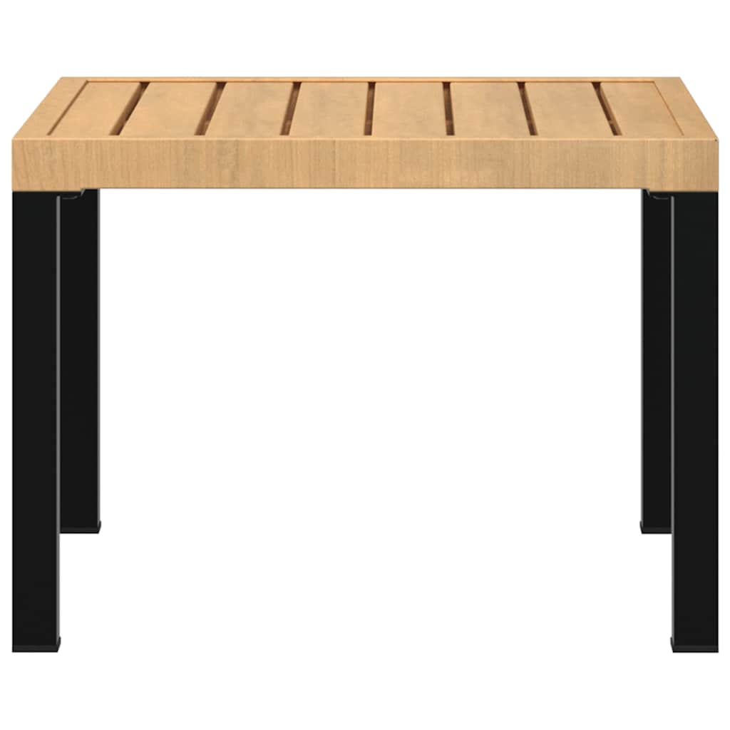 Mesa de centro p/ jardim 55x55x39,5 cm aço revestido a pó preto