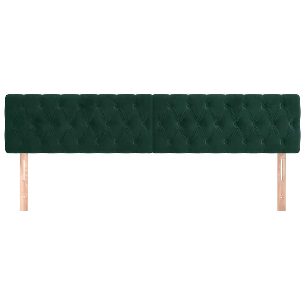 Cabeceiras verde-escuro 180x7x78/88 cm veludo