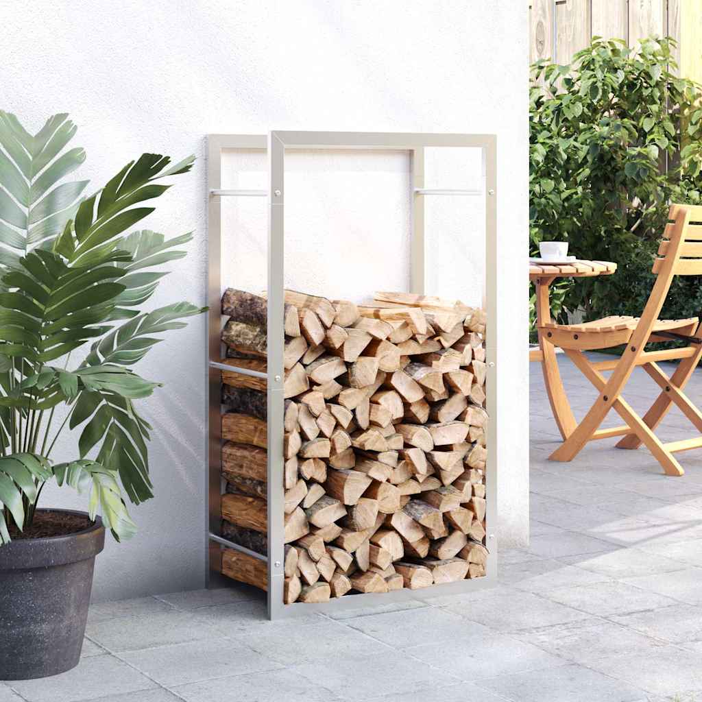 Suporte para lenha 50x28x94 cm aço inoxidável
