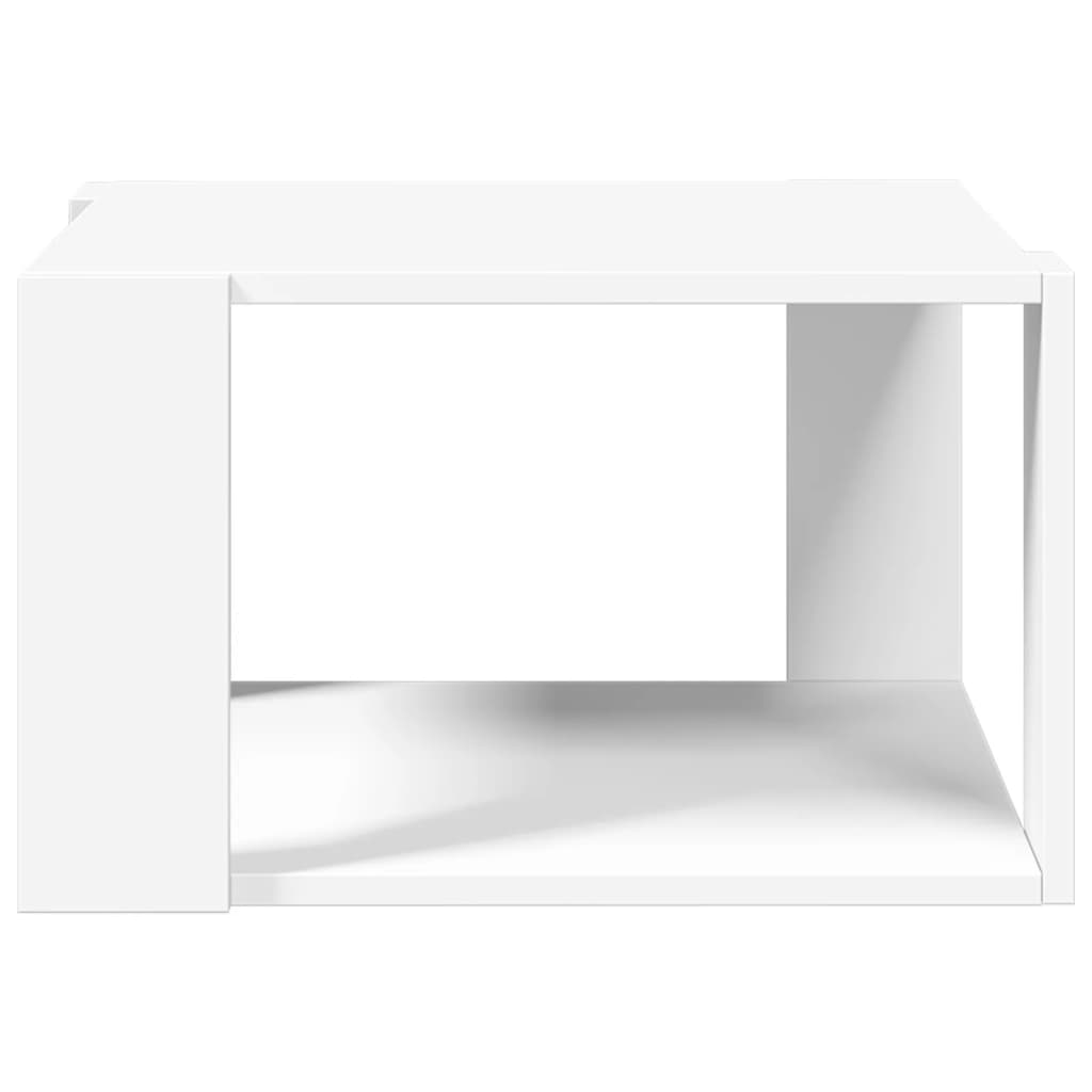 Mesa de centro branca 51,5x51,5x30 cm madeira projetada