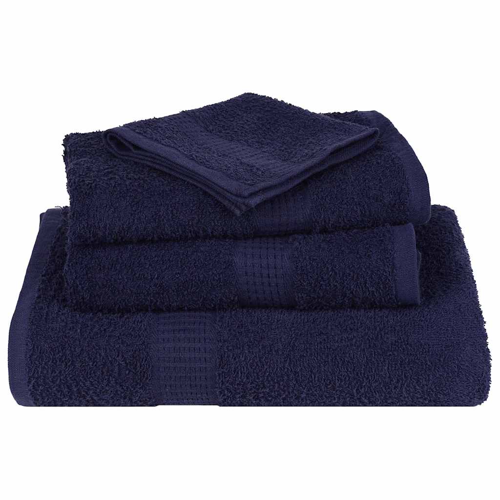 12Pcs conjunto toalha frogn 360 g/m² azul-marinho