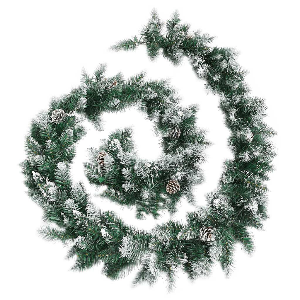 Grinalda de natal com luzes LED 5,2 m PVC verde
