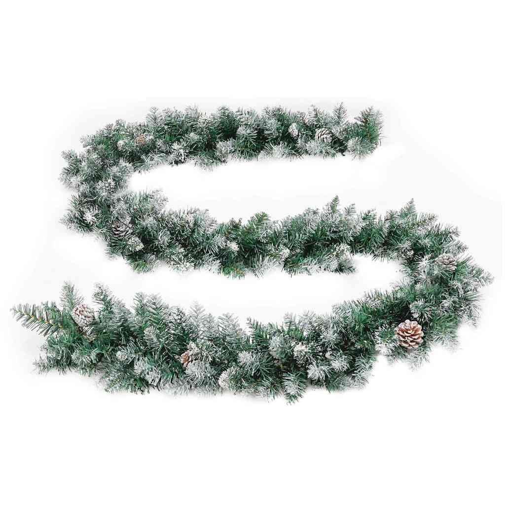 Grinalda de natal com luzes LED 5,2 m PVC verde