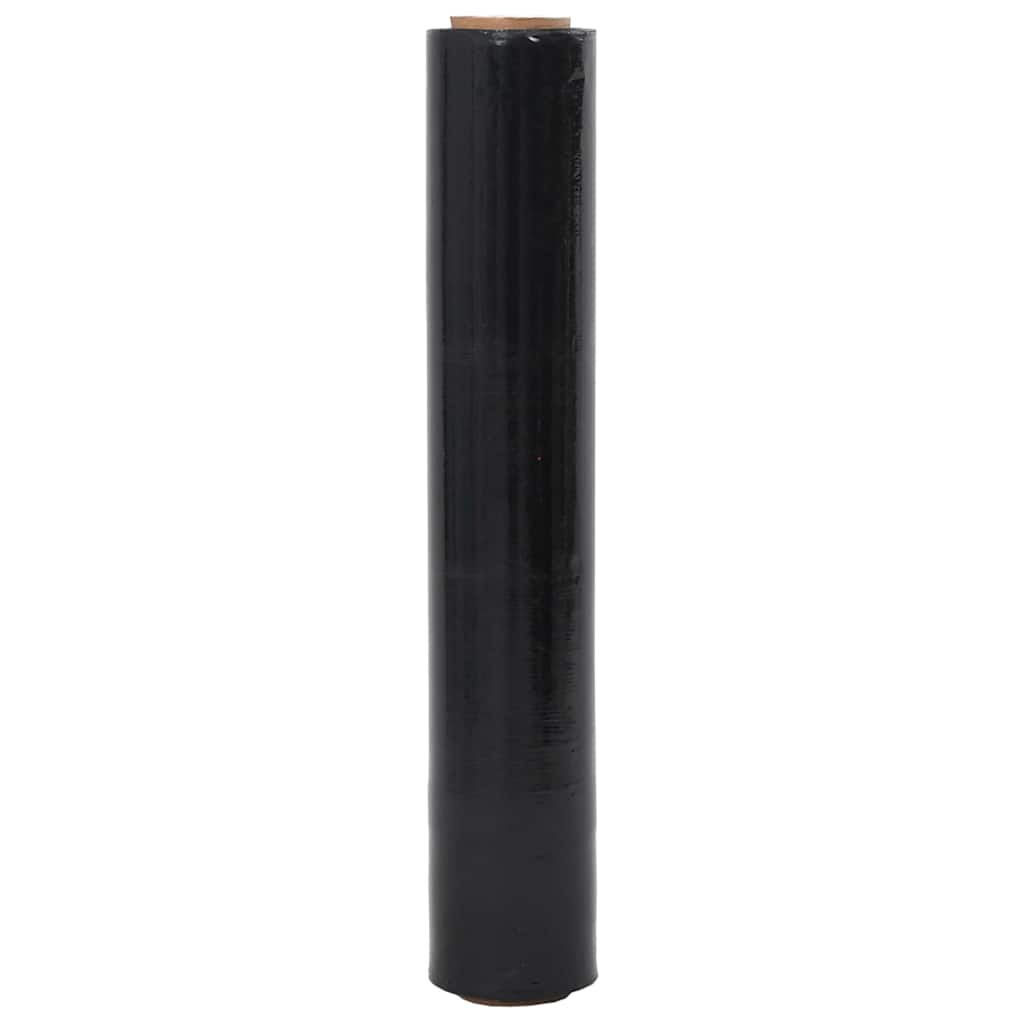 Película extensível 2 unid preto 23 μm 50 cm x 300 m