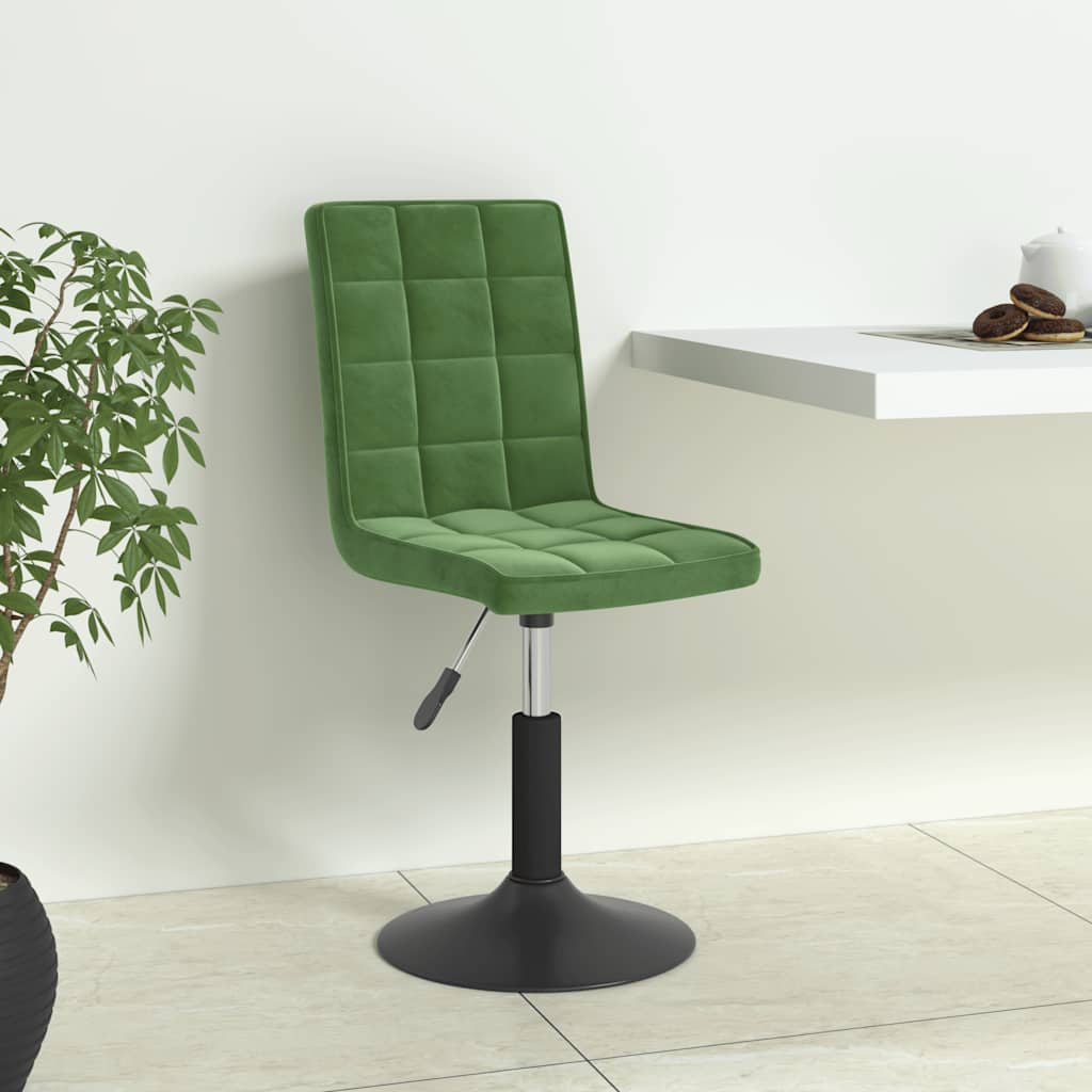 Cadeiras de jantar giratórias 4 pcs veludo verde-escuro