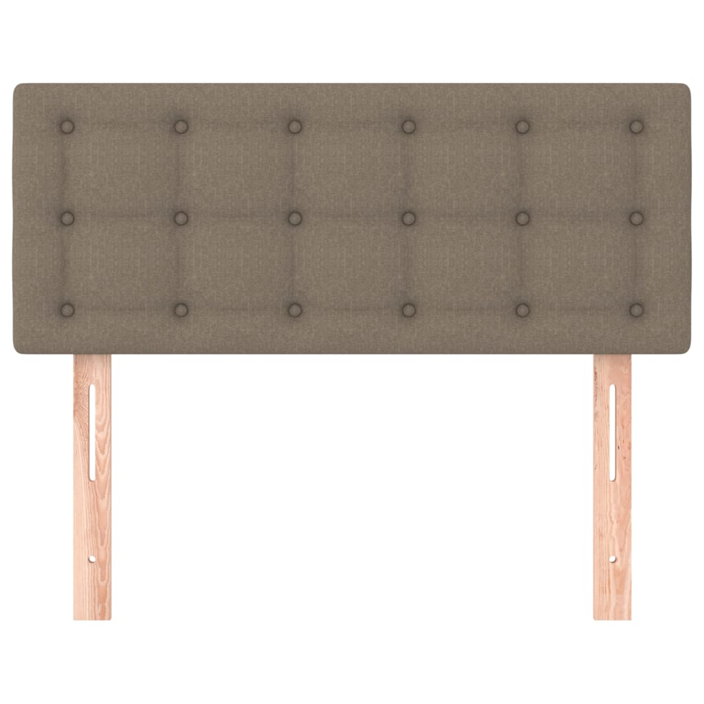 Cabeceira de cama tecido 80x5x78/88 cm cinzento-acastanhado