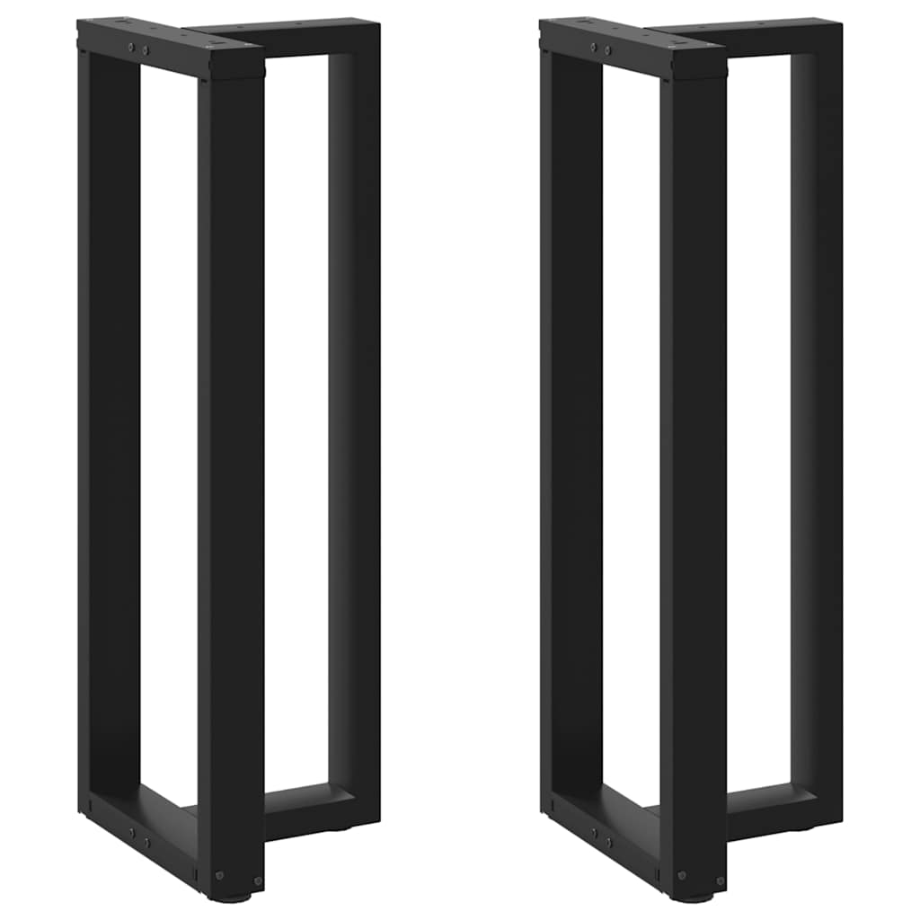 Pés de mesa de bar em forma de t, 2 peças, preto, 40x35x(110-111) cm, aço
