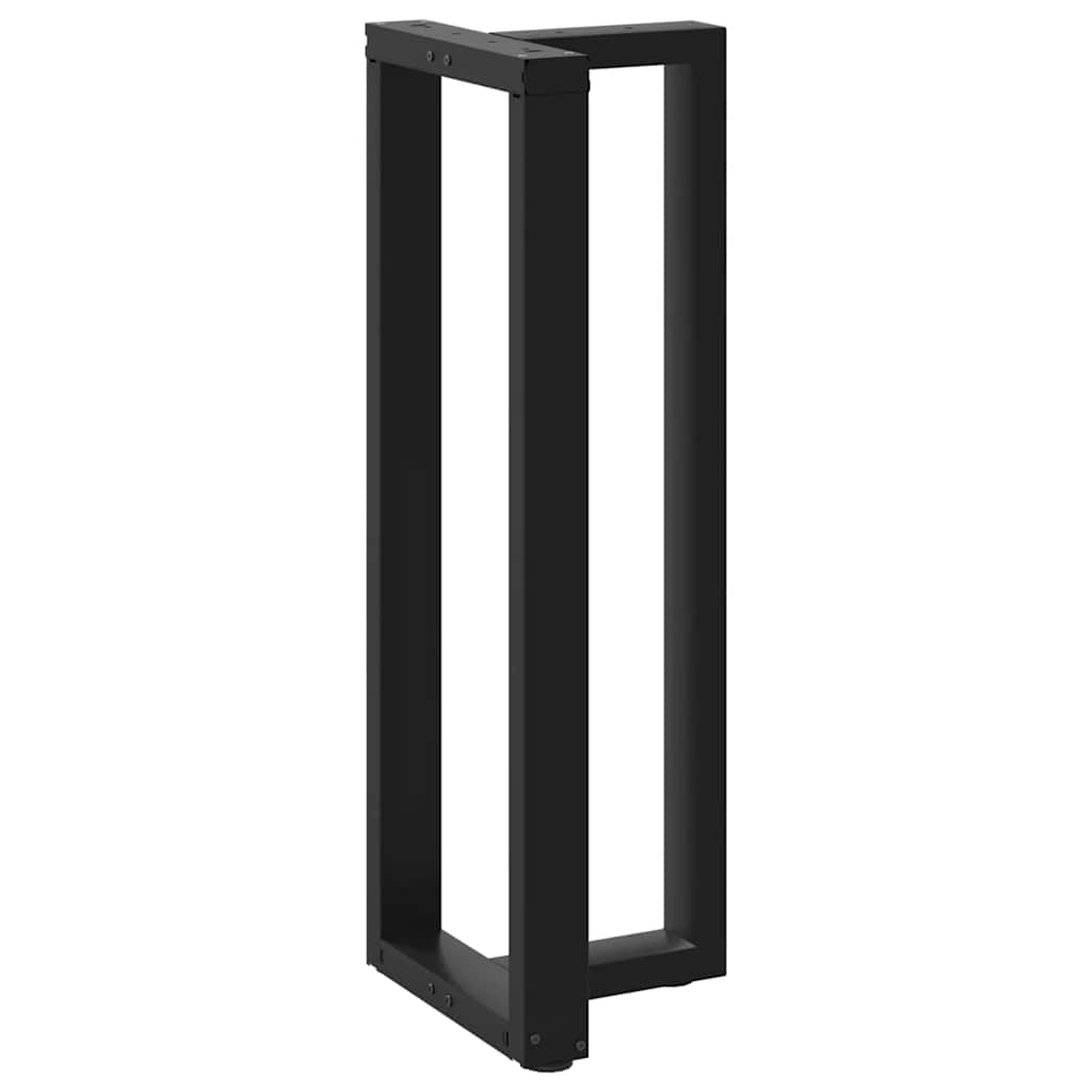 Pés de mesa de bar em forma de t, 2 peças, preto, 40x35x(110-111) cm, aço